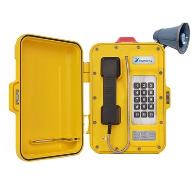 comprar Teléfono rugoso industrial del sorbo de la aleación de aluminio del teléfono del dial auto VoIP con la lámpara de cuidado Fabricación en línea