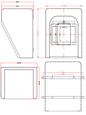 comprar Teléfono montado en la pared Hood Waterproof Phone Booths Outdoor acústico Fabricación en línea