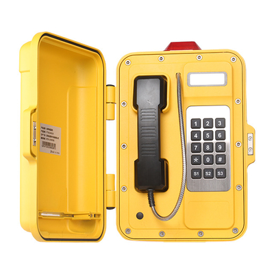 Teléfono de voz alta DC12V con potencia de transmisión incorporada y luz de indicador de marcha