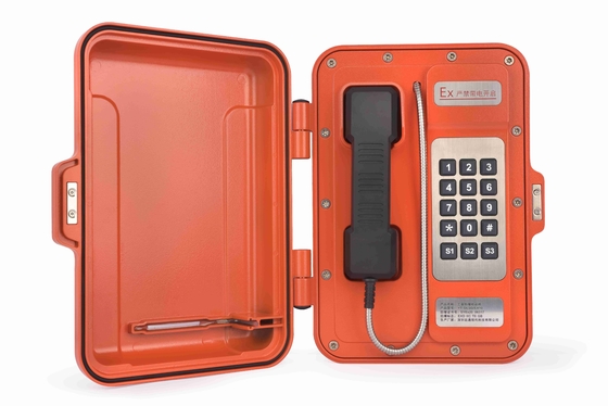 Teléfono a prueba de temperaturas extremas con protección de ingreso IP67 y 30W Max altavoz externo Requiere energía adicional