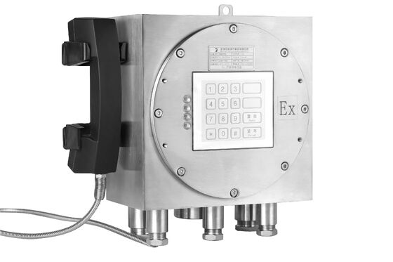 Teléfono industrial a prueba de explosiones de acero inoxidable con amplificador incorporado de 30W y grado de protección IP66